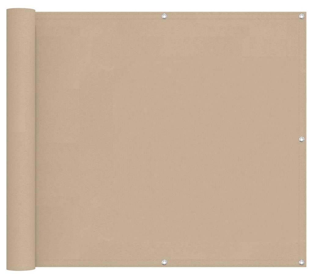 vidaXL Balkonsichtschutz Beige 100 x 700 cm Oxford-Stoff