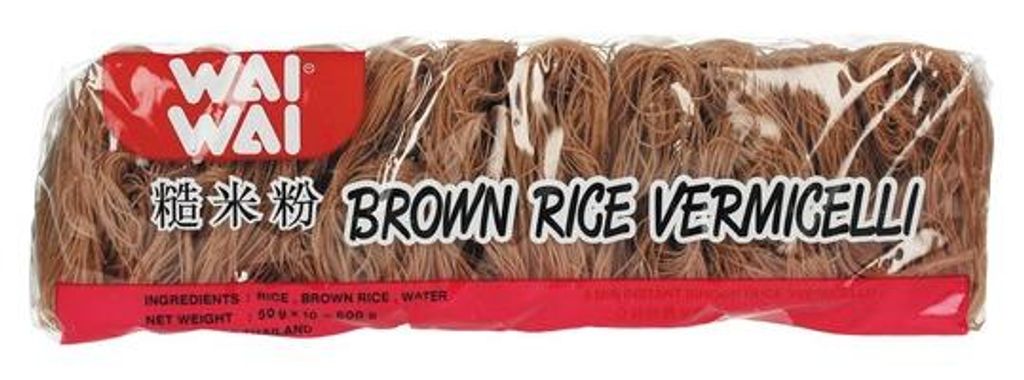 Wai Wai - Braune Reis Nudeln - Reisfadennudeln - Vermicelli Produktbild 