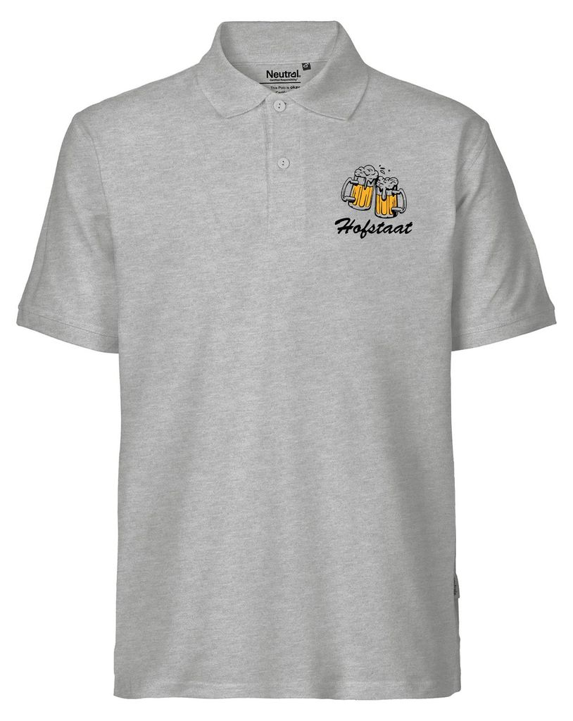 Huuraa Herren Polo Shirt Hofstaat Schützenfest 3XL Sport Grey Bio Baumwolle Fairtrade Poloshirt Geschenkidee