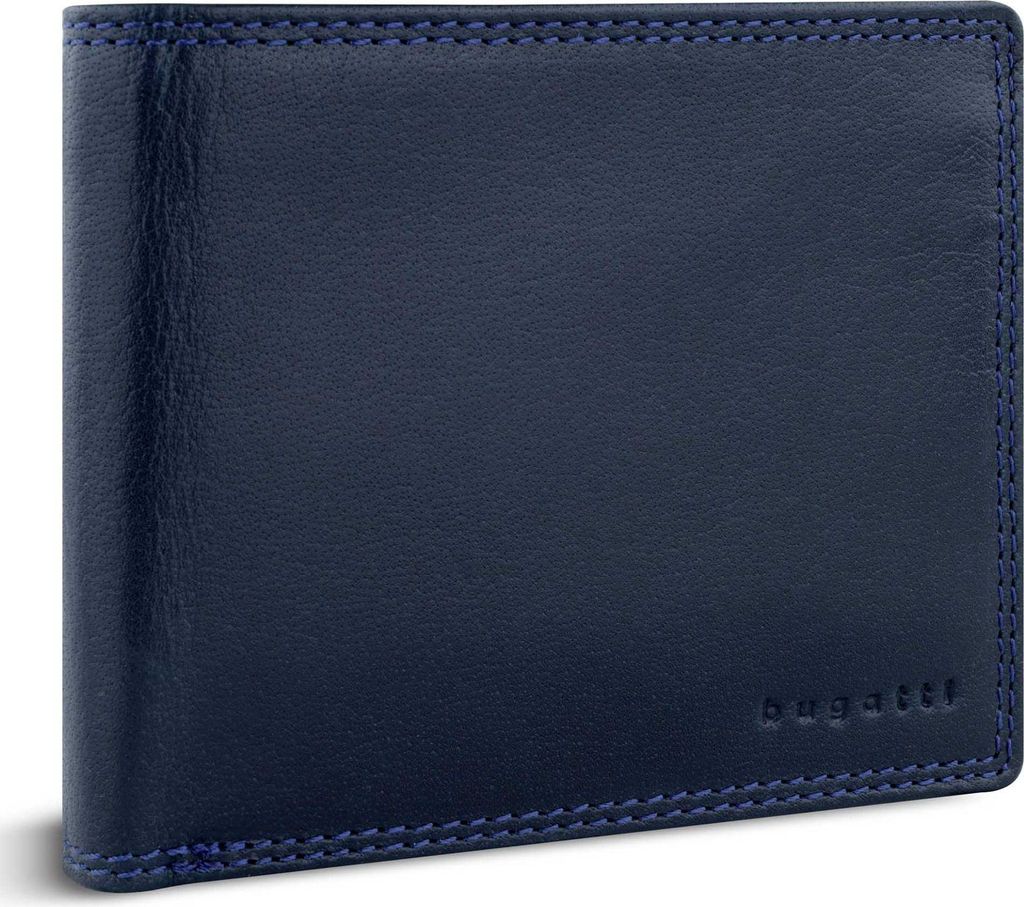 bugatti Leder Geldbörse Savona Wallet With Flap 8CC Blue Produktbild 