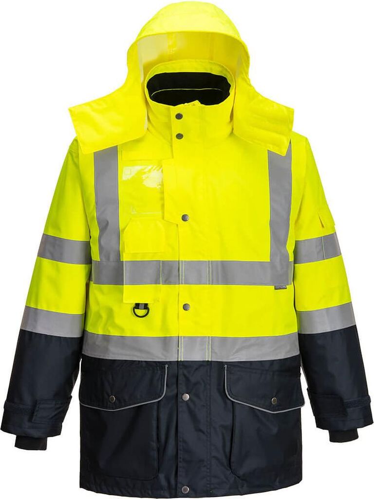 Portwest S426 Warnschutz 7-in-1 Kontrast Verkehrsjacke Yellow/Navy Gr. L
