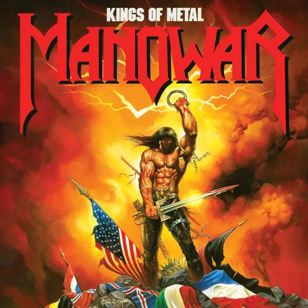 Disque Vinyle Manowar Kings Of Metal Bleu Transparent Réédition Limitée - 3