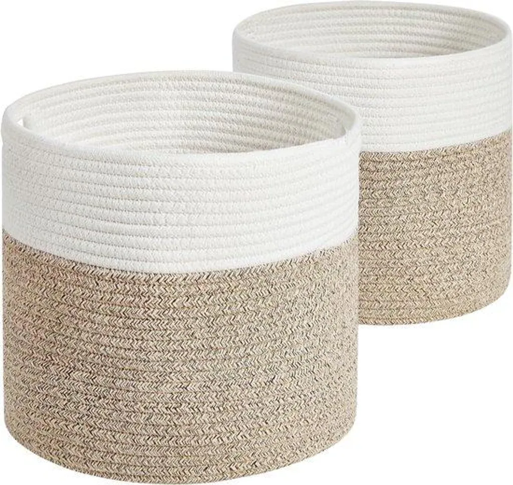 Paniers de rangement en coton pour chambre enfant et salon - 2 pcs