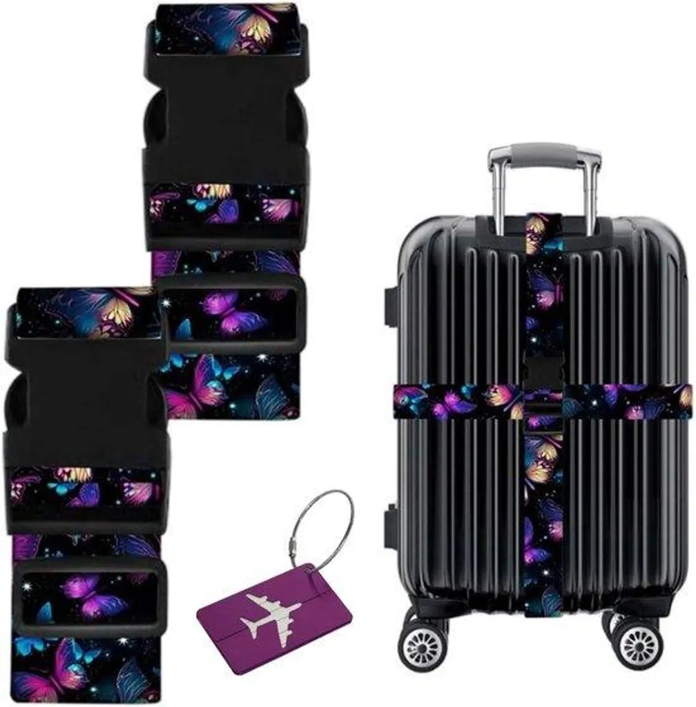 Sangles de valise réglables et robustes en 2 parties pour voyage sécurisé