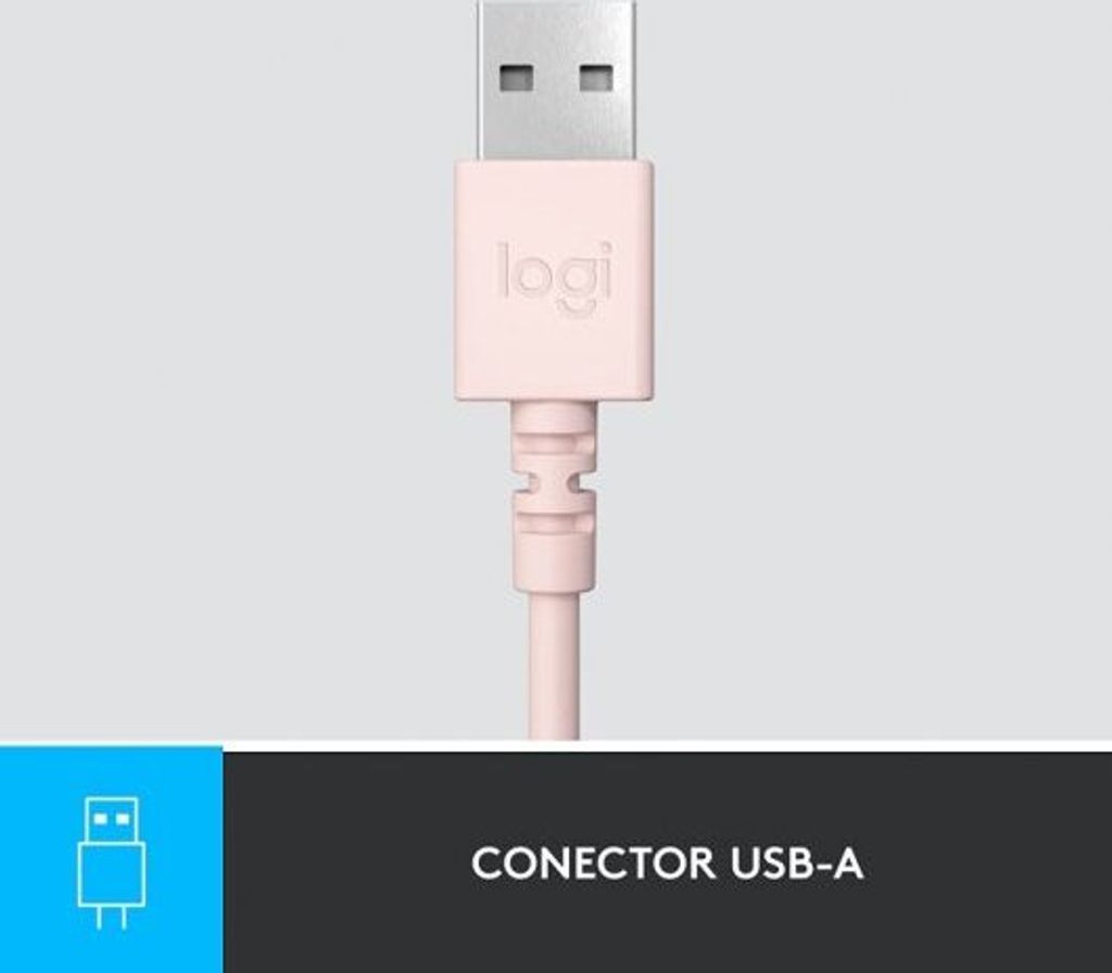 Logitech H390 USB-Headset rosa Produktbild 11