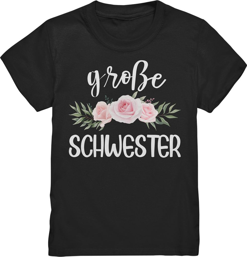 Große Schwester T-Shirt Rosen Große Schwester Geschenk – Produktbild 