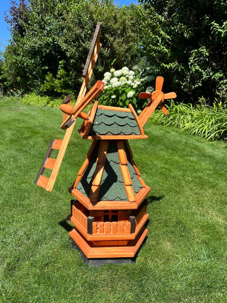 Gartenwindmühle WM 80 grün Solar
