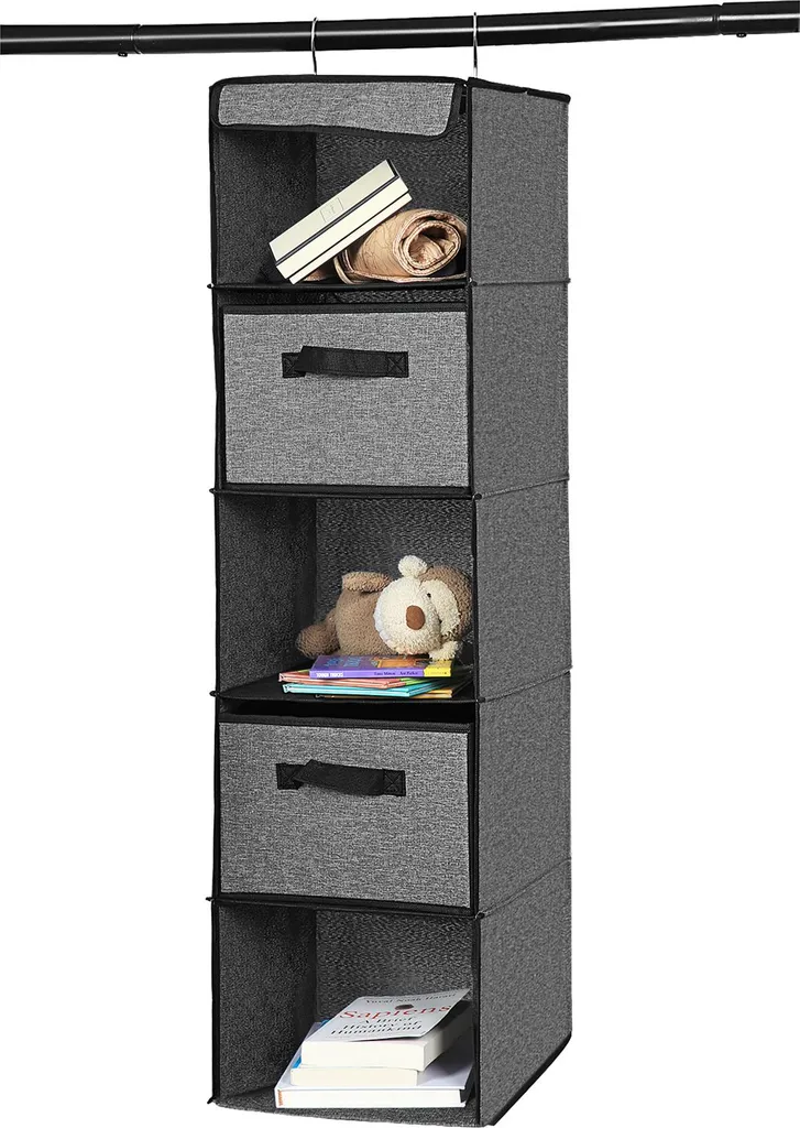 Rangement suspendu pour armoire avec tiroirs : gain de place gris