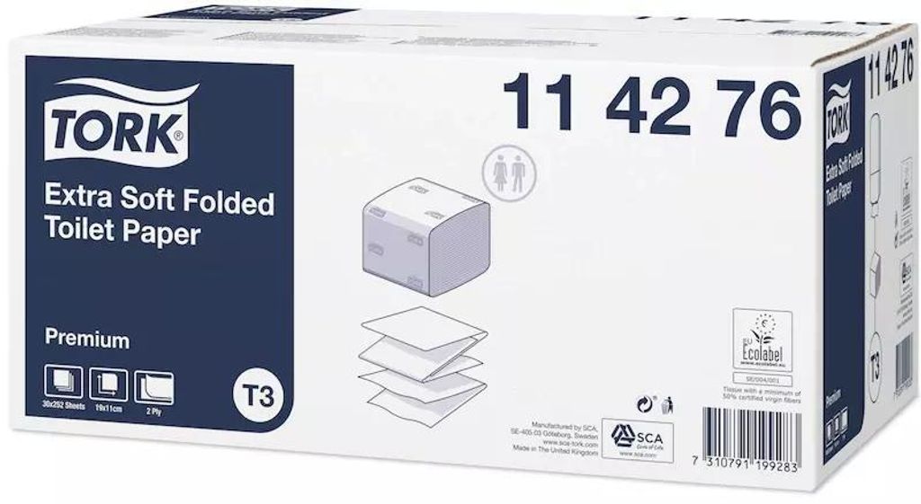 TORK 114276 Tork Toi-Papier Prem. E-Blatt Obrázek produktu 