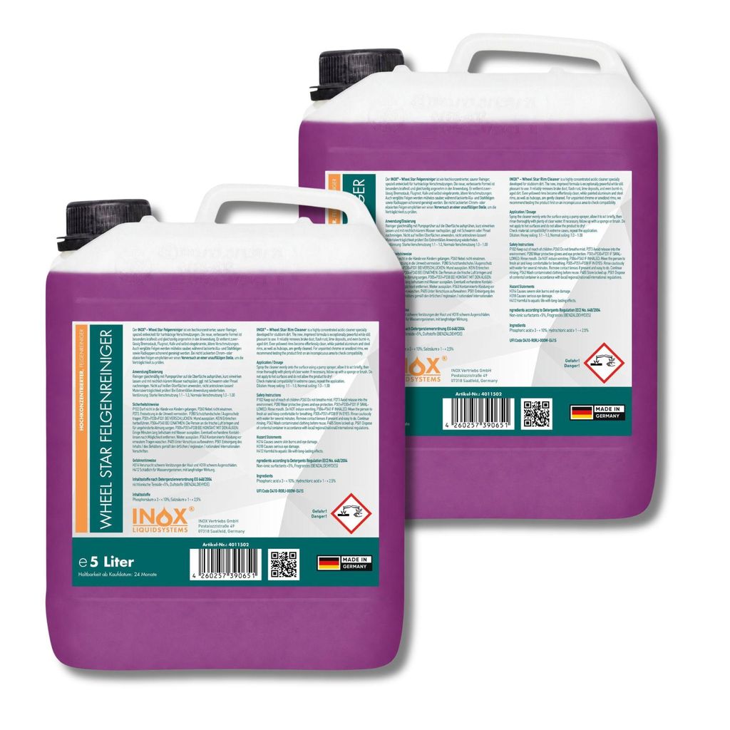 INOX® Felgenreiniger Konzentrat 2x5 L - Spezial Felgen Produktbild 