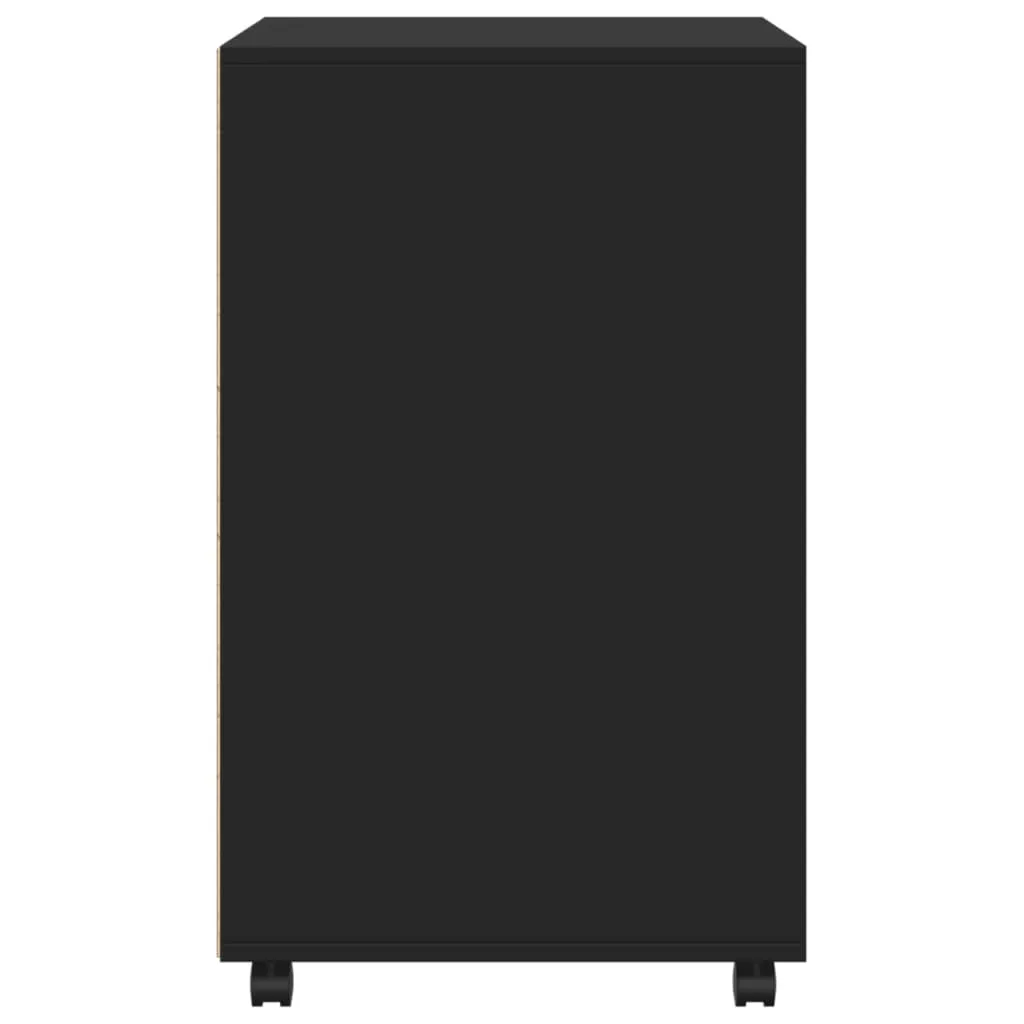 vidaXL Mobiletto con Ruote Nero 60x48x81 cm - Archiviazione Smart Ufficio - 5