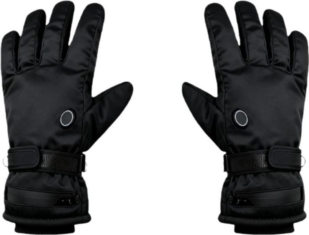 INF Wiederaufladbare beheizbare Touchscreen Handschuhe für Wintersport Schwarz