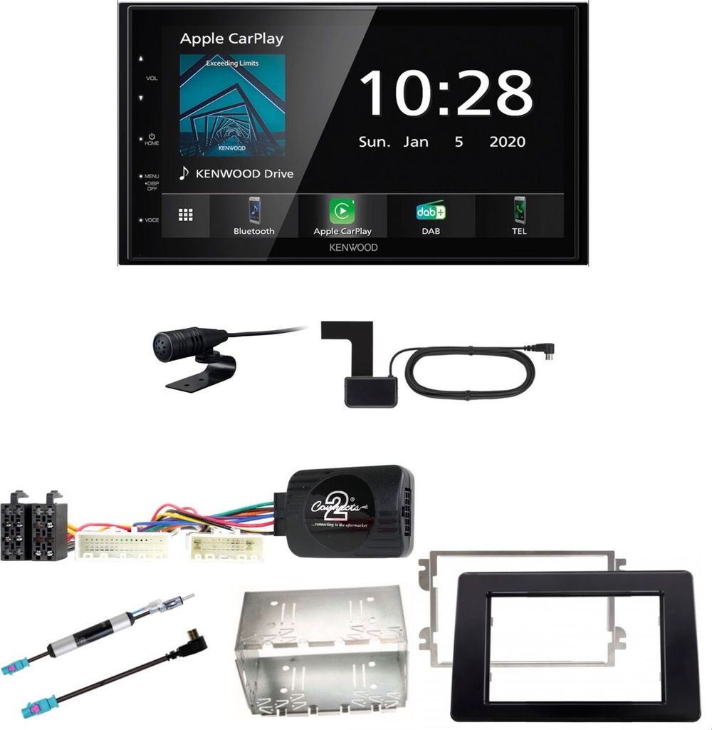 Kenwood DMX5020DABS USB Bluetooth DAB+ Einbauset für Renault Master 3 ab 2019