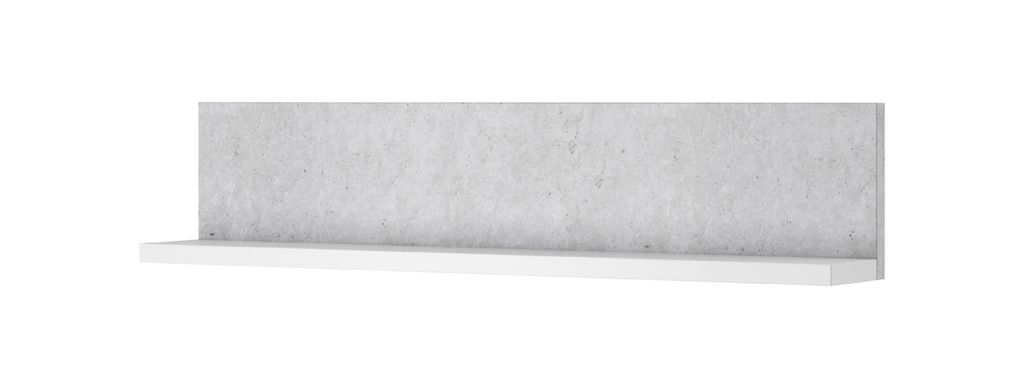 Regal Bota 150 cm Weiß & Colorado Beton – Modernes Standregal im Industrial Design – Viel Stauraum für Bücher, Deko & Ordner – Stabil & la...