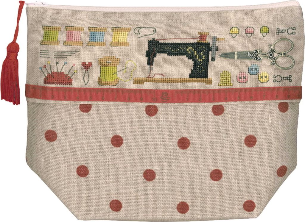 Le Bonheur des Dames Etui Kreuzstich Stickpackung "Etui Atelier Couture", Zählmuster, 23x17x8,5cm