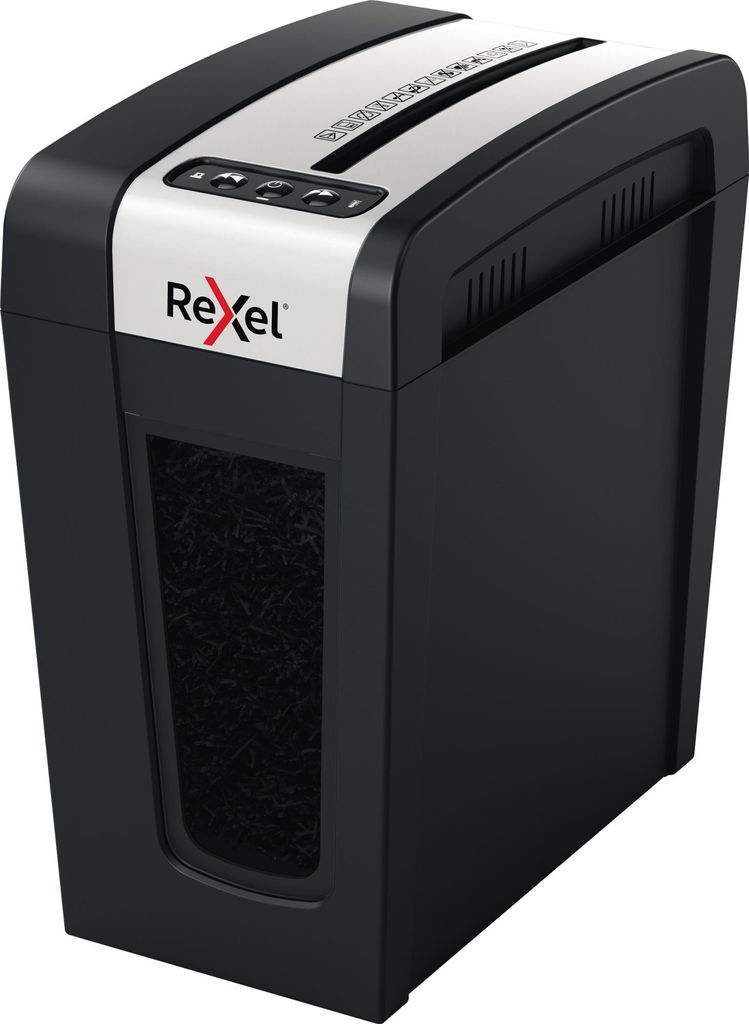 Rexel Secure MC4-SL Aktenvernichter mit Partikelschnitt P-5, 2 x 15 mm, bis 4 Blatt, schwarz