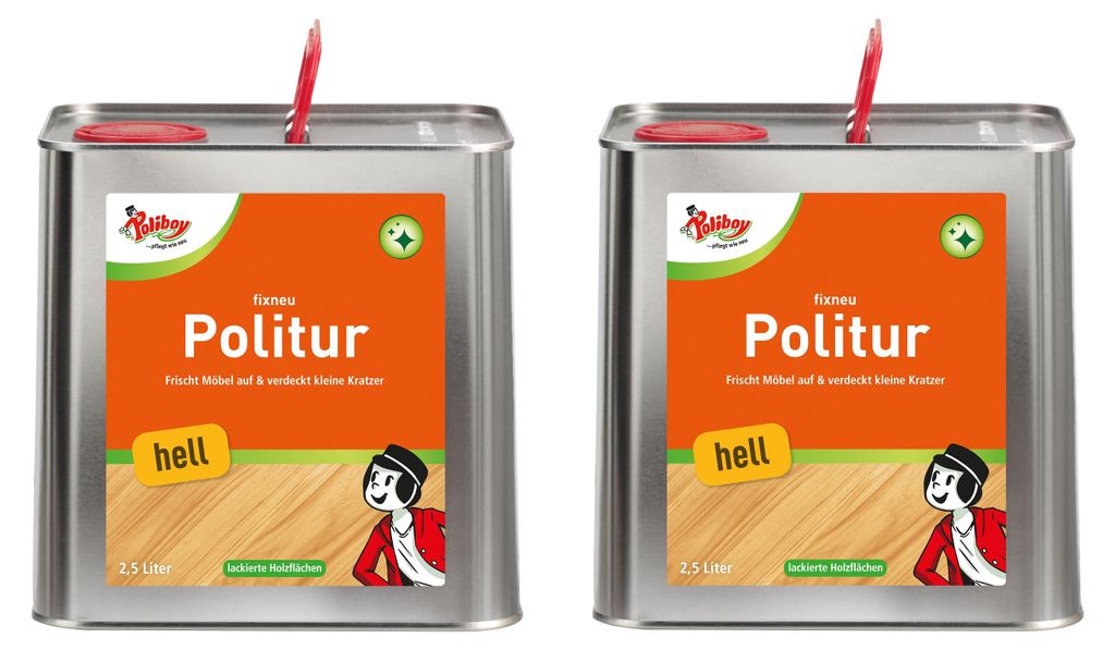 Poliboy Fixneu Möbel Politur Hell im Kanister, 2er Set - Produktbild 