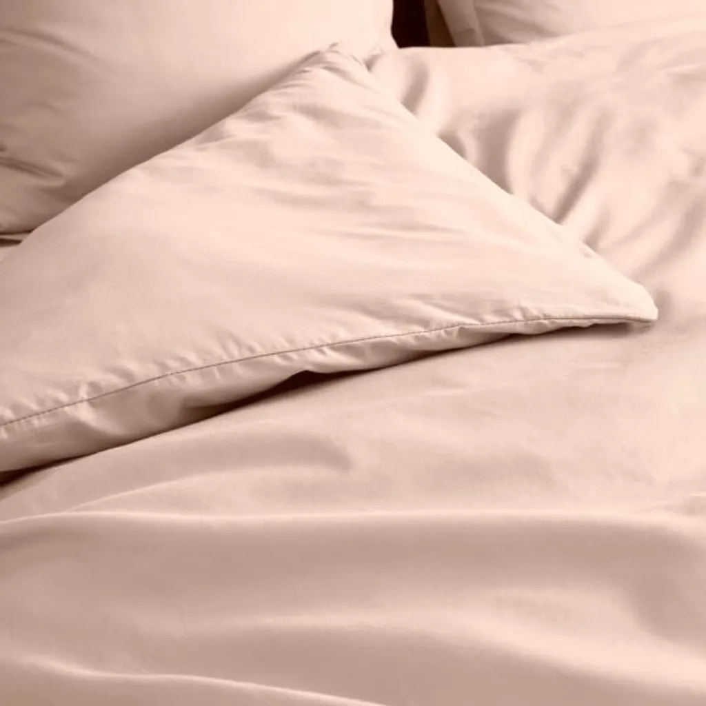Housse de Couette LIA Percale de Coton Rose : Finis les Draps Rêches