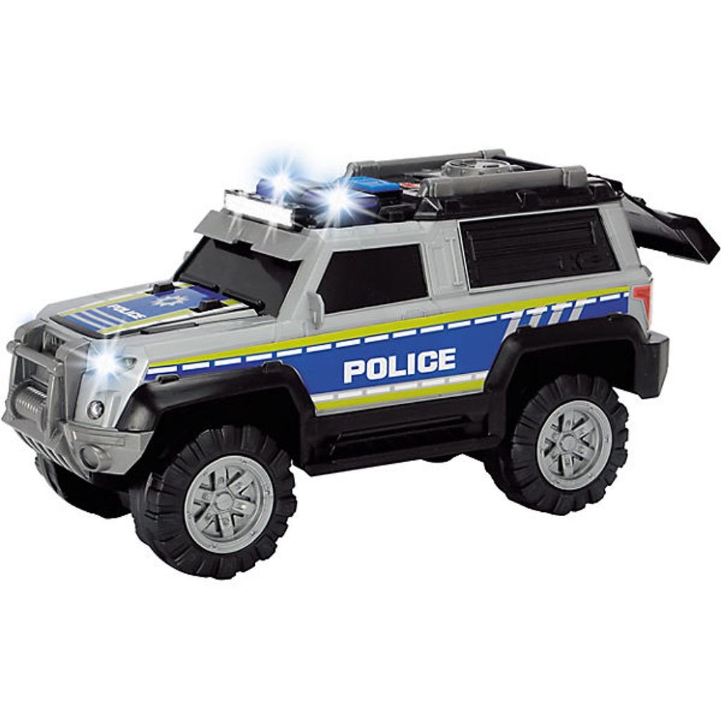 Dickie Action Series Rescue Car Polizei Auto Licht Sound Freilauf Fahrzeug 