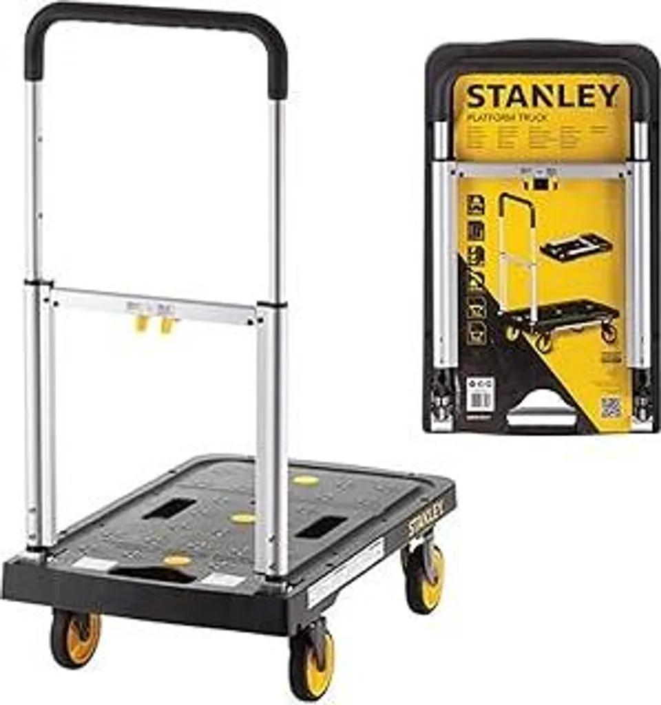Carrello Piattaforma Stanley PC517 120kg - Ideale per Ufficio e Magazzino