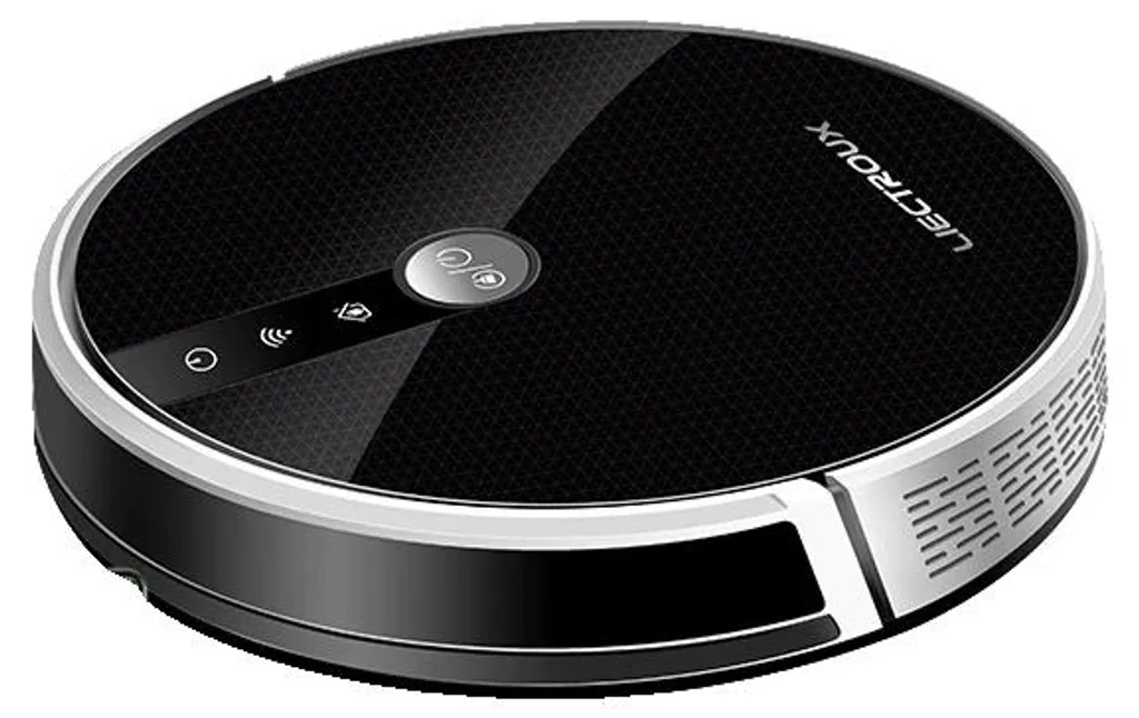 Aspirateur robot noir avec navigation IA et Wi-Fi - Modèle Intelligent V8