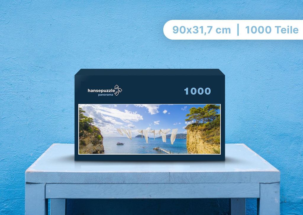 hansepuzzle 99472 - Bucht Puzzle, 1050 Teile, Natur, 60,0 x 46,0cm mit hochwertiger Aufbewahrung, Kartonbox und wiederverschließbarem Beutel