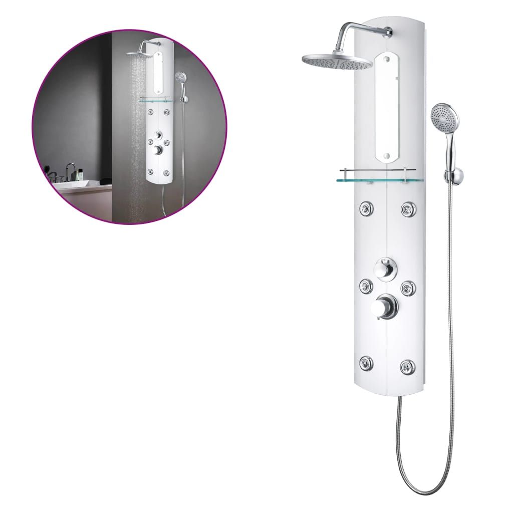 vidaXL Panneau de douche 25×43×120 cm argenté Image du produit 