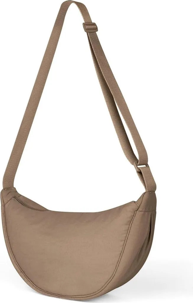 Borsa Donna Aucuu Blu Mezzaluna Nylon - Tracolla Porta Tutto Casual
