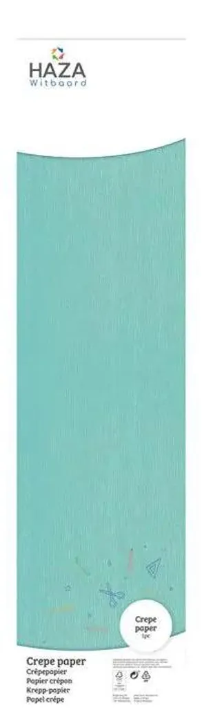 Papier crépon bleu clair 250 cm pour fleurs géantes et décors de table