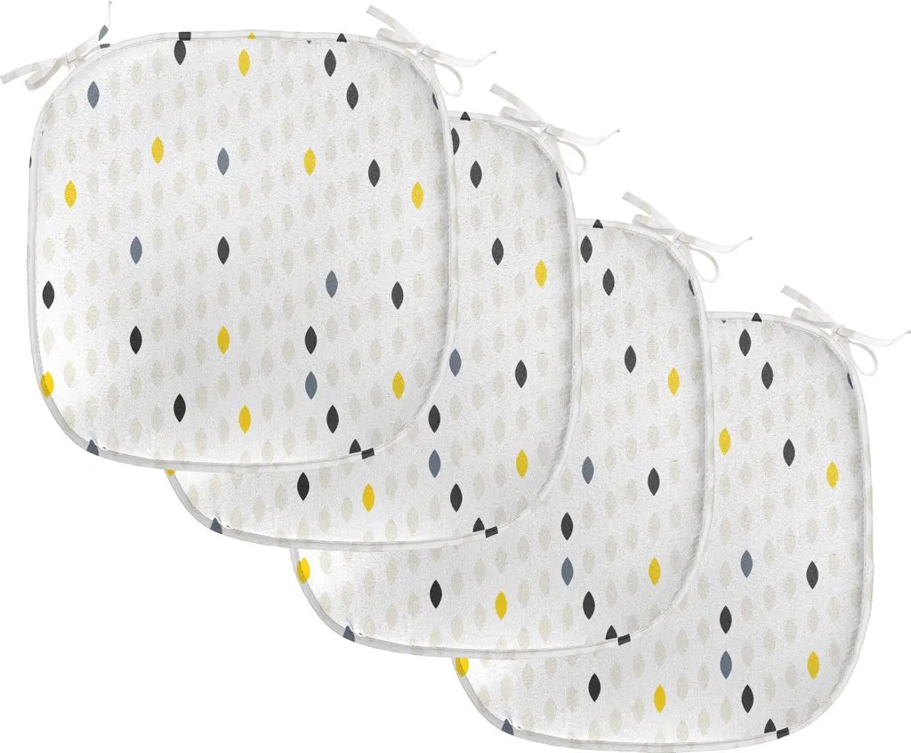 Protection de Chaise Anti-Tache et Confortable Lot de 4 Coussins à Pois