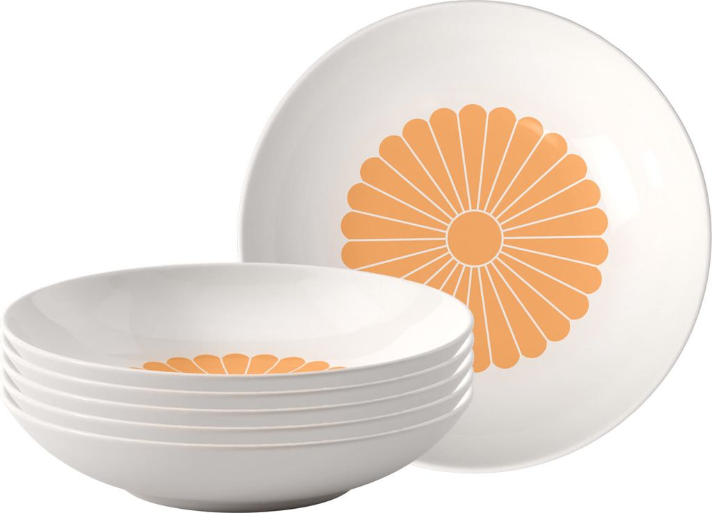 Villeroy & Boch Fleur Soleil Pastaschale ø 24 cm 6er Set