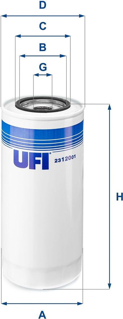 Ölfilter UFI 23.120.01 Anschraubfilter für IVECO P/PA P/PA-Haubenfahrzeuge