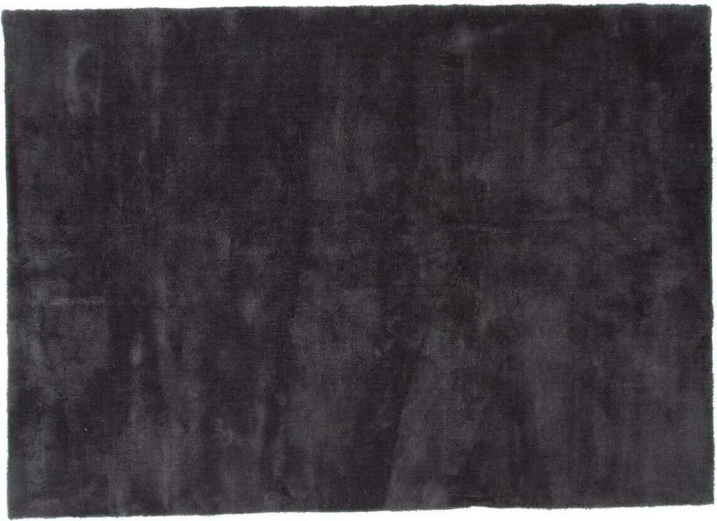 Grand tapis de salon rectangulaire 200x300 cm coloris gris anthracite
