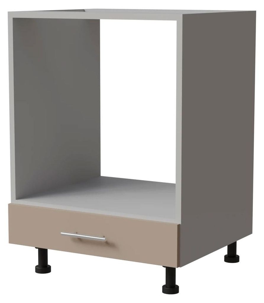 Herdumbauschrank BRERRA 60x82cm lackiert Farbe wählbar BR-D11K/60,RAL 1019 graubeige Matt,grau