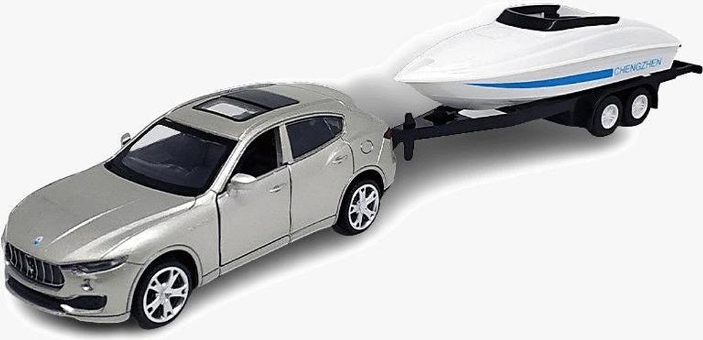 1:43 Maserati Levante SUV s přívěsem-člun Produktbild 