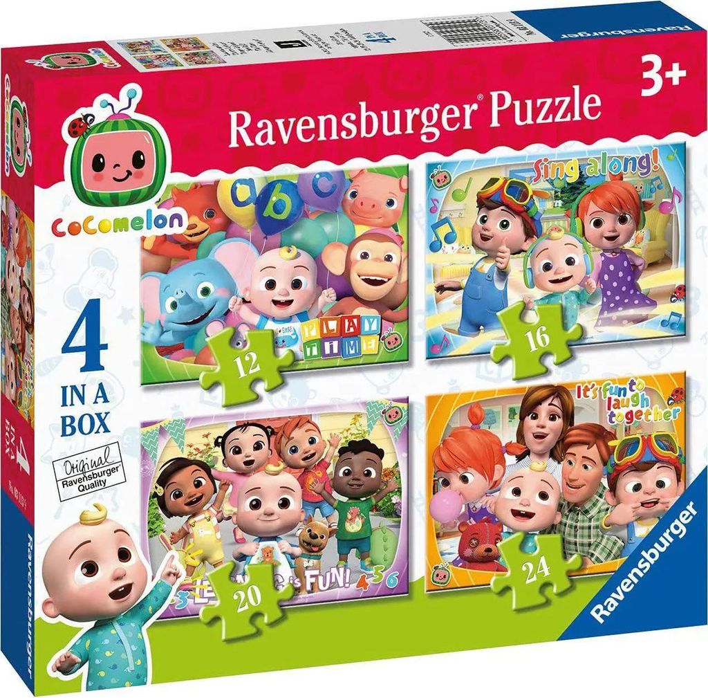 Ravensburger - Puzzle 4in1 Cocomelon - 1-39 dielov Produktbild 