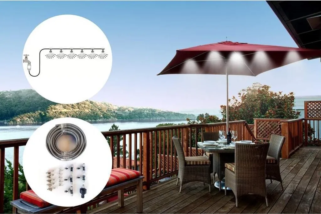 Réduire la chaleur sur terrasse avec ce kit brumisation 7,5m 5 buses