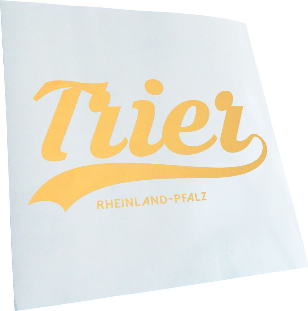 Kiwistar - Autoaufkleber - Trier Rheinland-Pfalz - Gelb - 20x10cm - Aufkleber für Auto, Laptop, Fahrrad, LKW, Motorrad mehrfarbig JDM Decal Racing