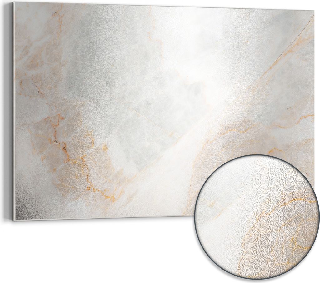 DEQORI Magnettafel Metall 90x60 cm 'Marmorsteinstruktur' Whiteboard Pinnwand Büro