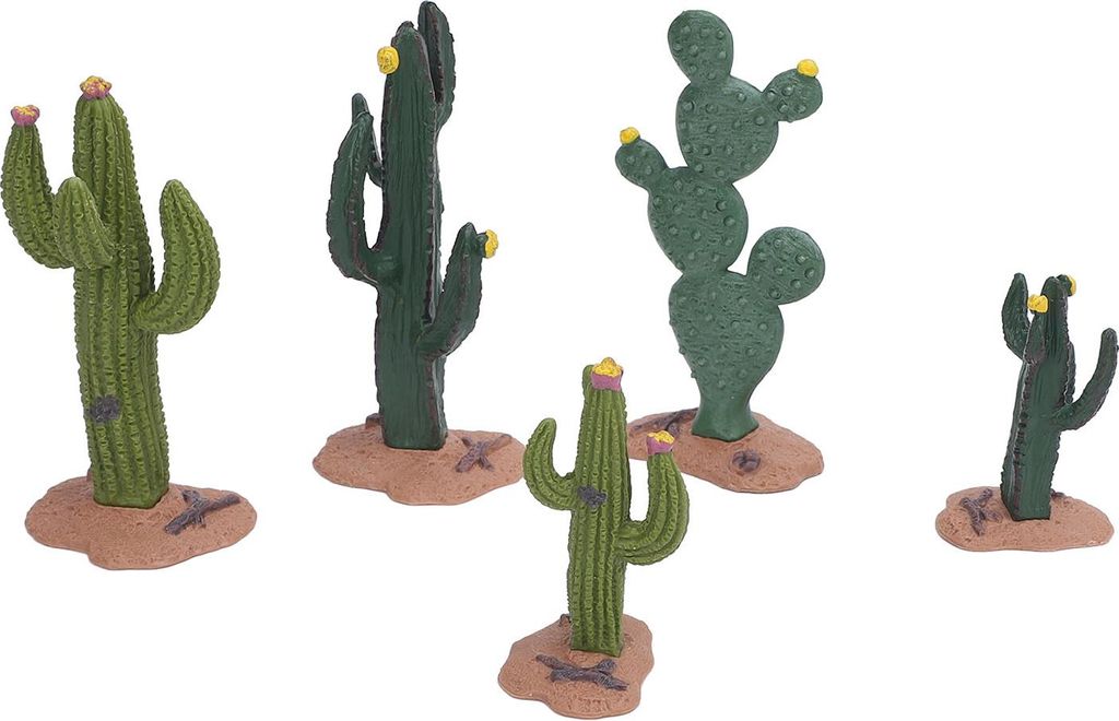 5 Stück künstliche Mini-Kaktus-Figuren, lebensechte simulierte Kakteenpflanze, Ornament für Sandtischdekoration