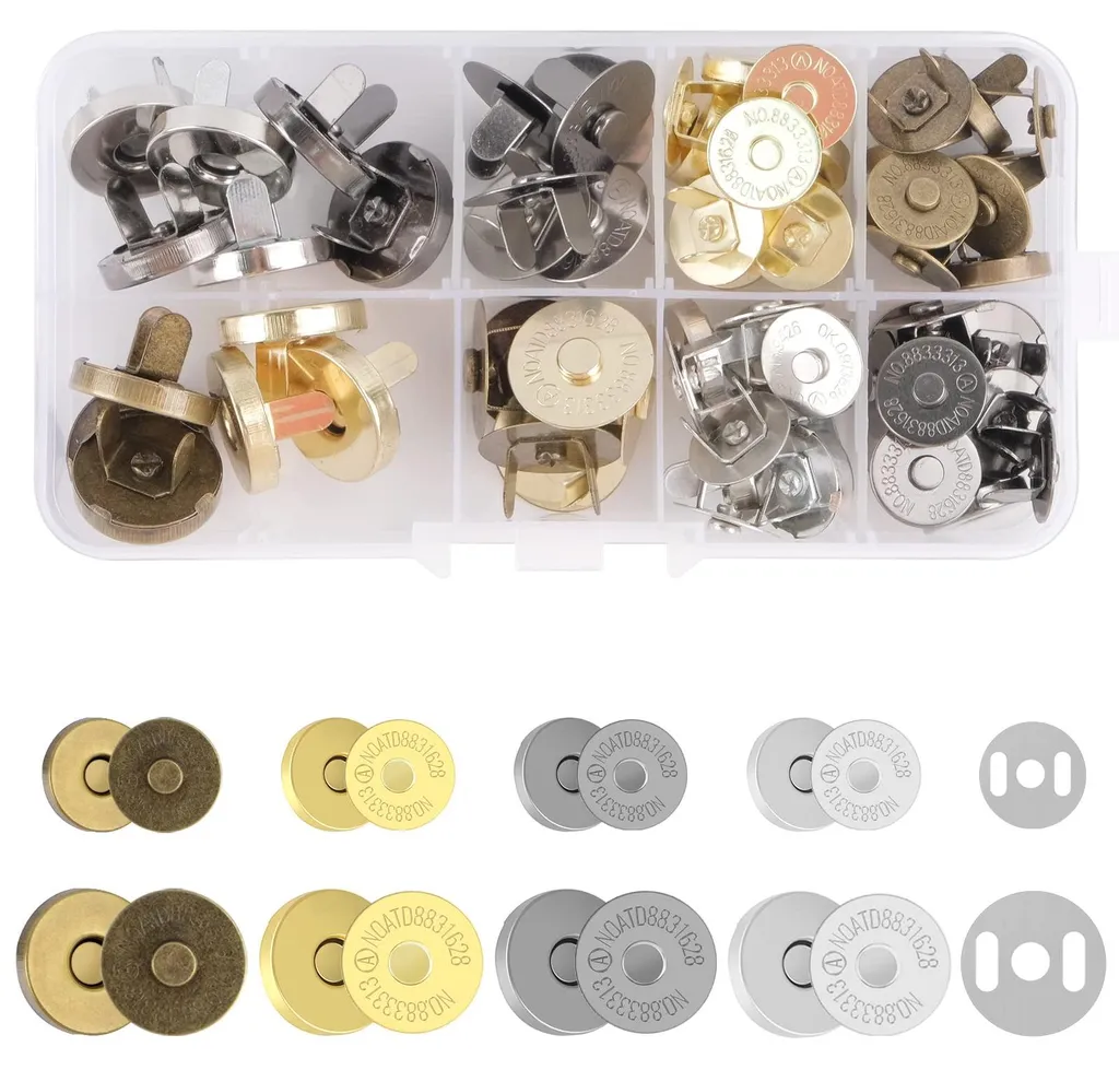 Boutons magnétiques pour sac et couture : facilitez vos projets DIY 32pcs