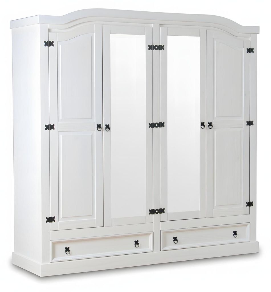 New Mexico Kleiderschrank 4-türig mit 2 Spiegeltüren, 2 Produktbild 