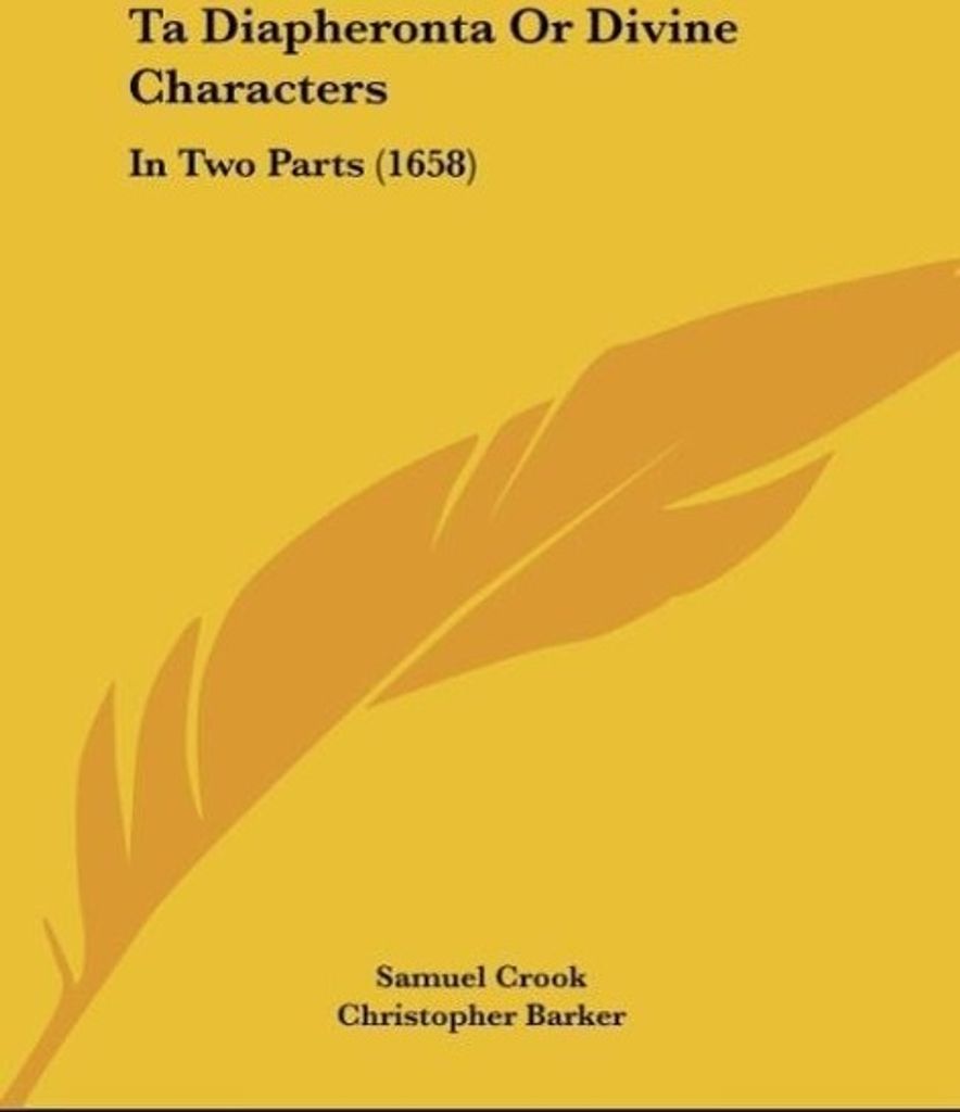 Ta Diapheronta Or Divine Characters