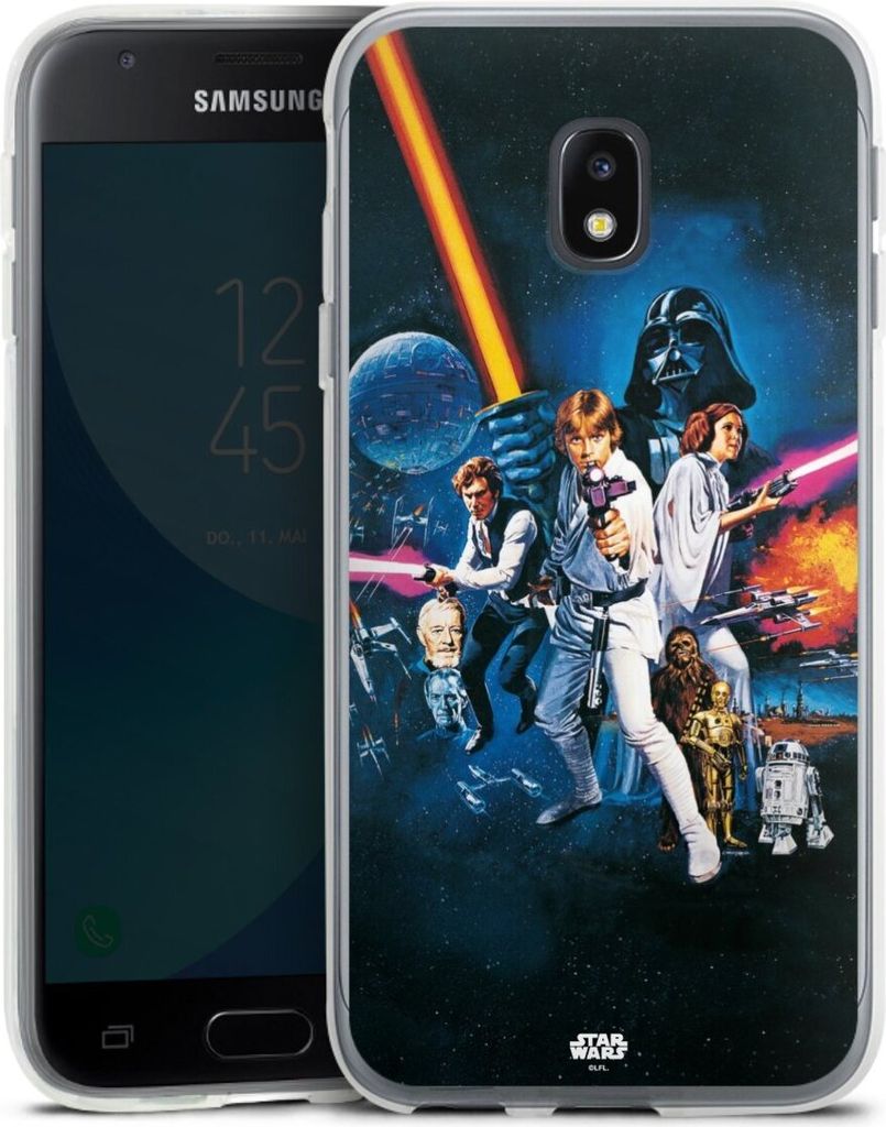 DeinDesign Handyhülle für Samsung Galaxy J3 Duos (2017) Silikon Hülle Case Smartphone Schutzhülle Episode IV Fanartikel Star Wars