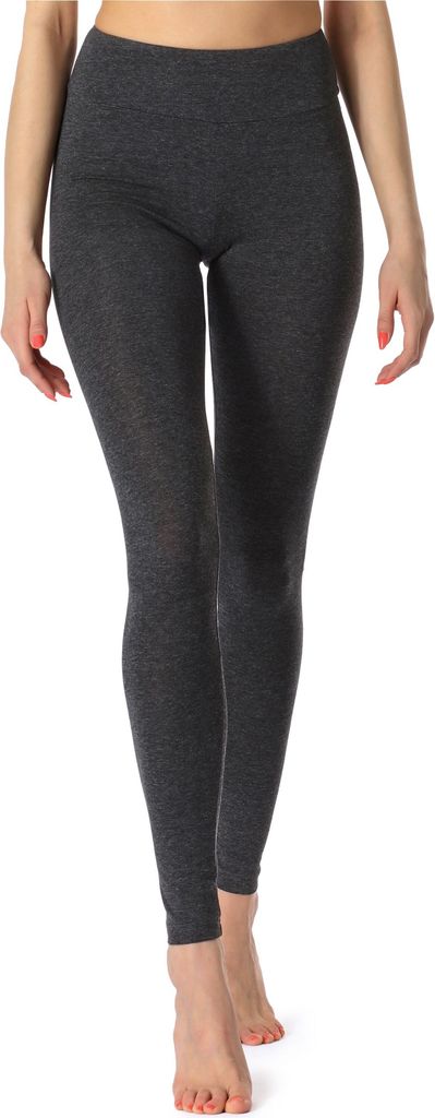 Merry Style Damen Lange Leggings Fitnesshose aus Viskose MS10-221 (Dunkelmelange, M)