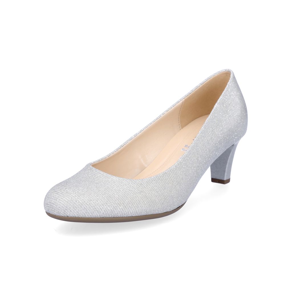 Gabor Damen Glitzer Pumps silber metallic Produktbild 