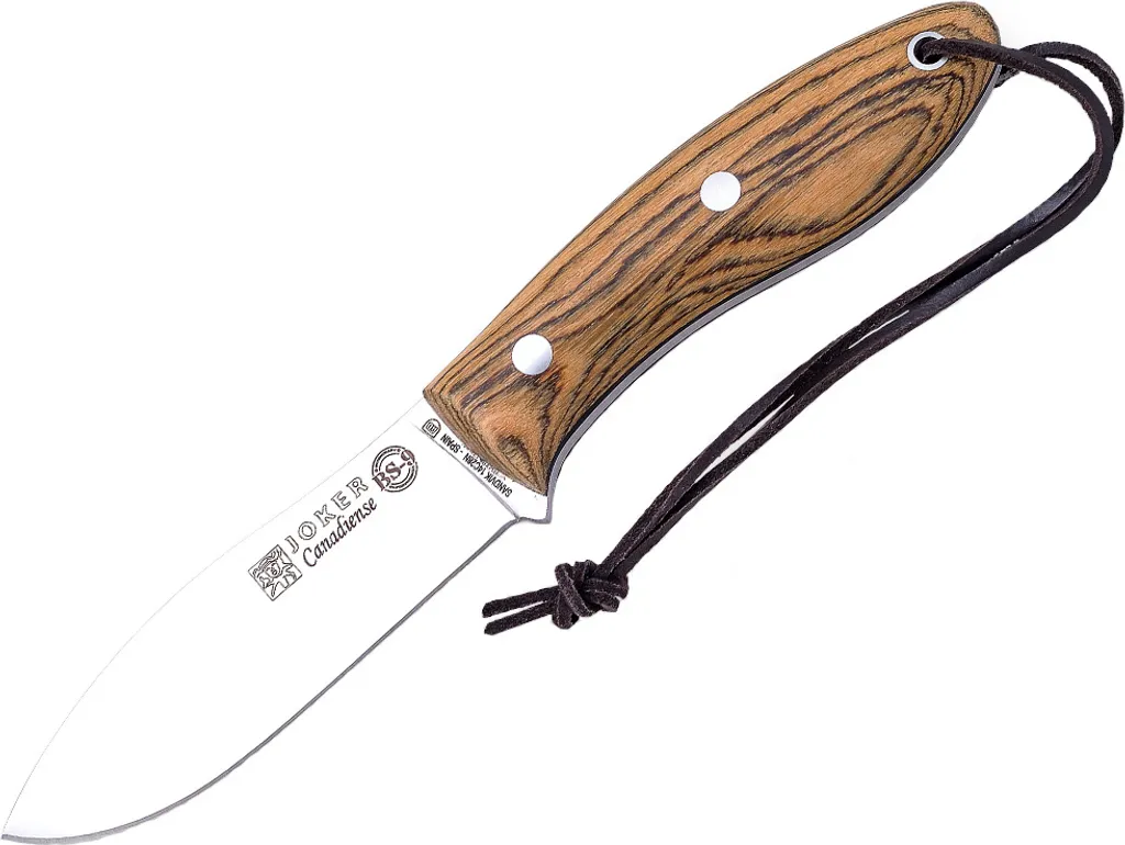 Couteau de survie Joker Canadien CB114-P avec étui et allume-feu Bocote