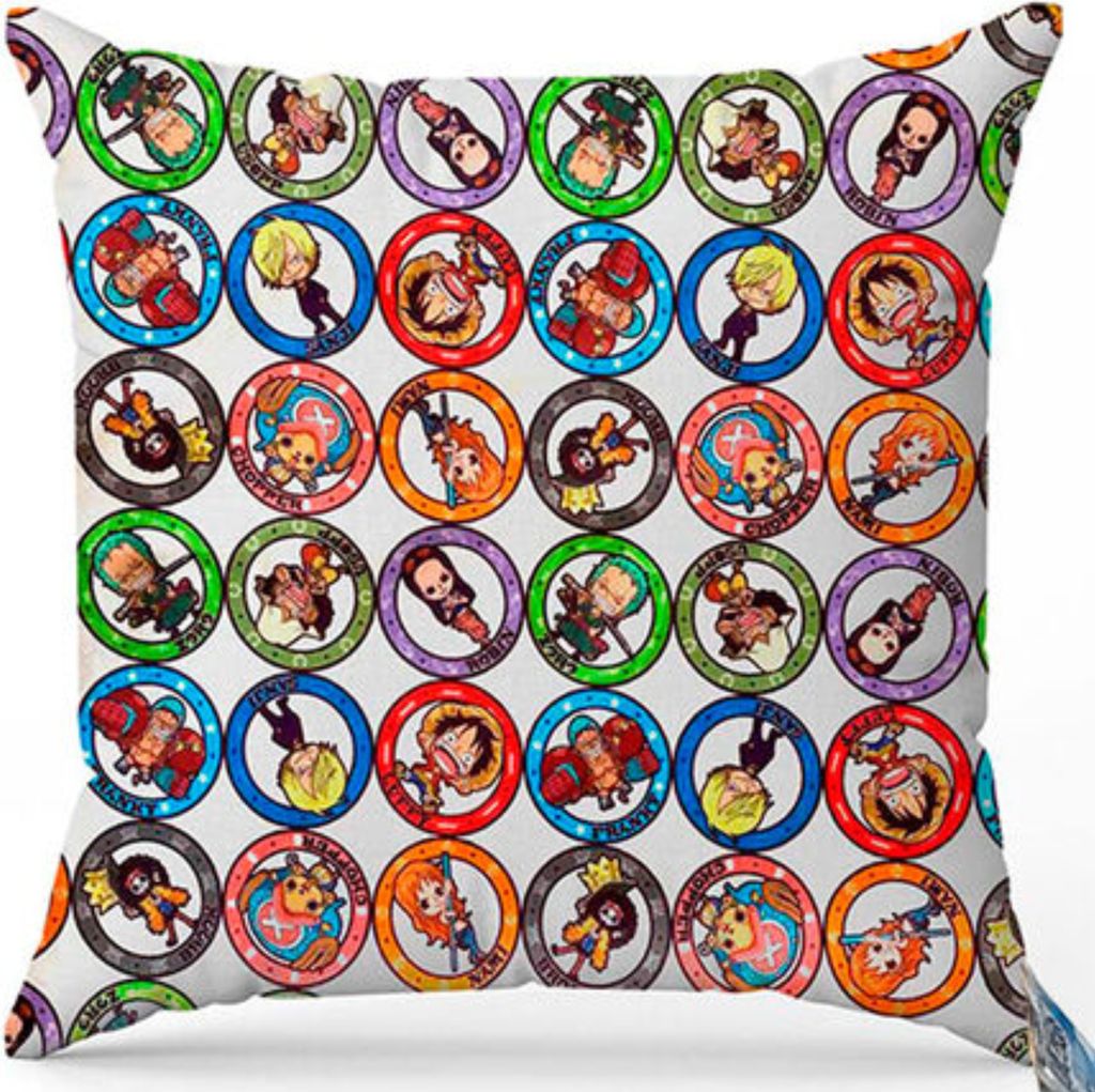 One Piece Dekokissen 38×38 - Kissenbezug mit Baumwolle Füllung