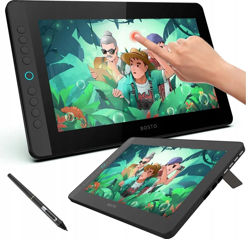 Écran à Dessin Numérique BOSTO BT-12HDK-T avec Stylet Passif 8192