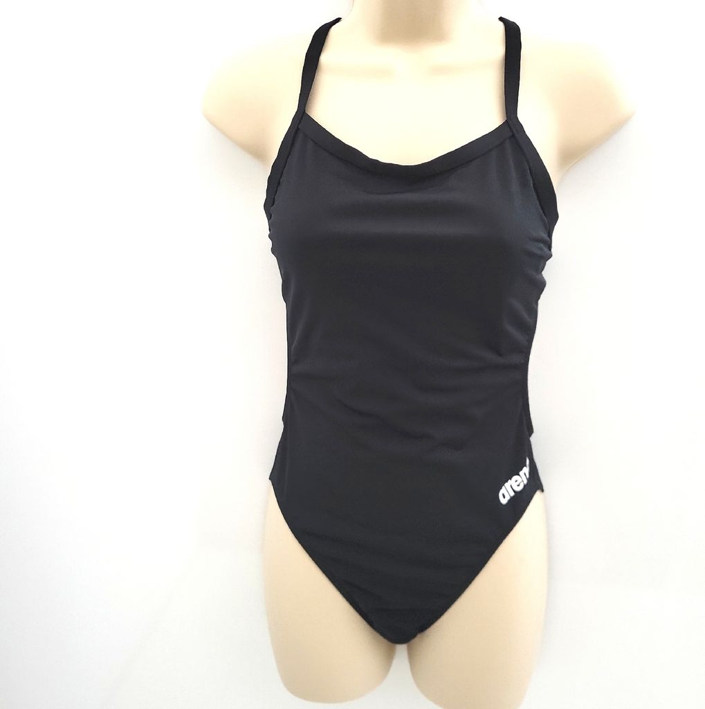 Arena Badeanzug Damenbekleidung Challenge Solid Schwarz Weiß 38 Eleganter Badeanzug für sportliche Schwimmer